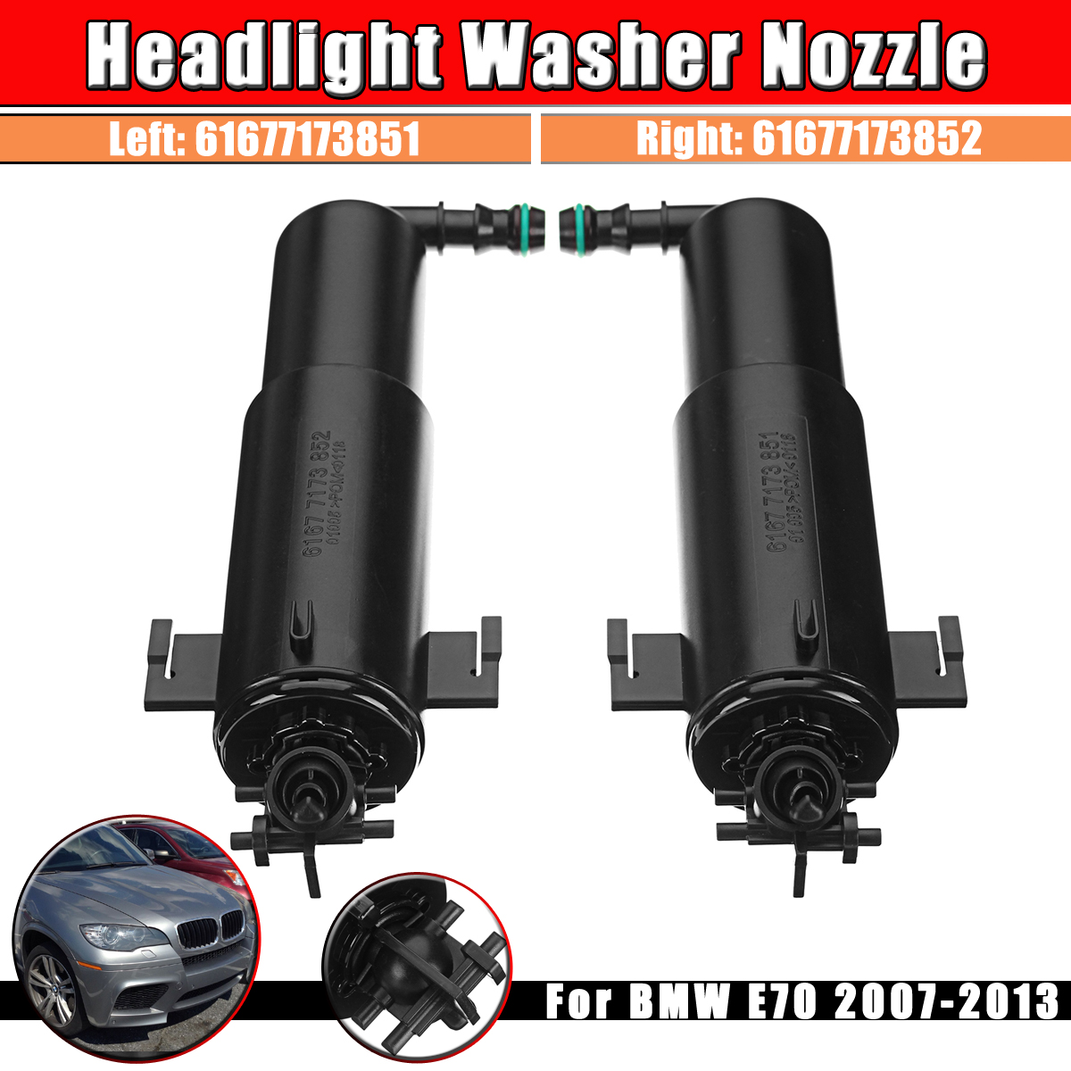 LeftRight-Headlight-Washer-Nozzle-Headlamp-Sprayer-For-BMW-E70-2007-2013-61677173851-61677173852-1602294