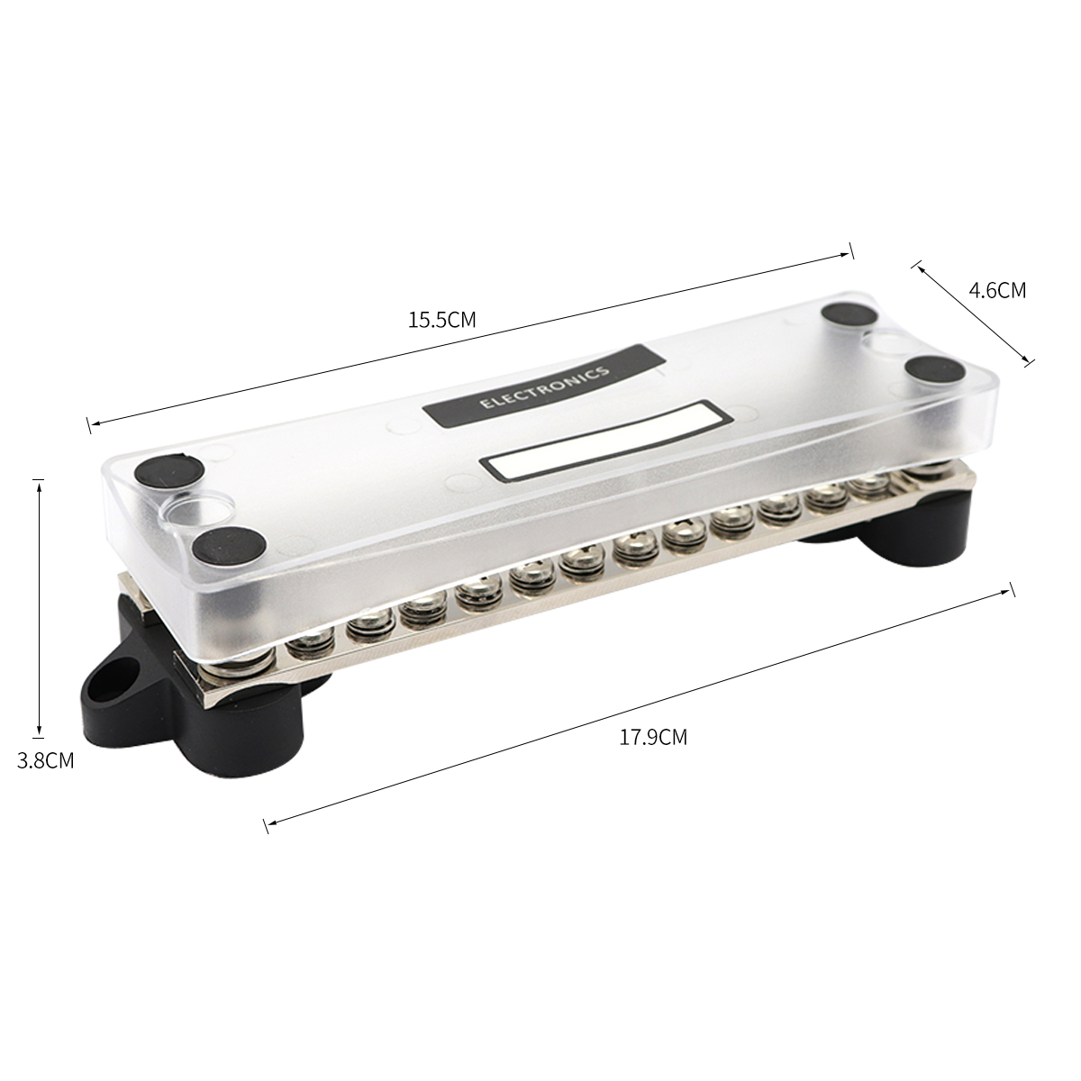 Marine-Caravan-Buss-Bar-Electrical-Terminal-Block-Junction-Box-24-Way-100Amp-12V-24V-1314777