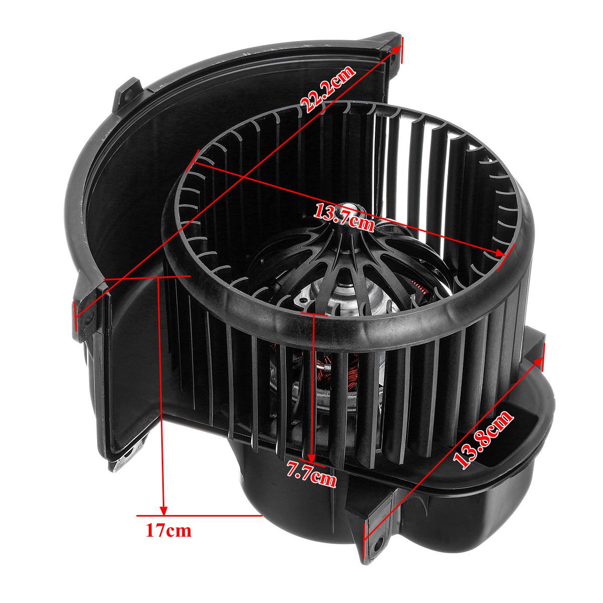 RHD-Front-Right-Heater-Blower-Plastic-Black-Motor--Cage-For-Audi-Q7-VW-Touareg-1482646