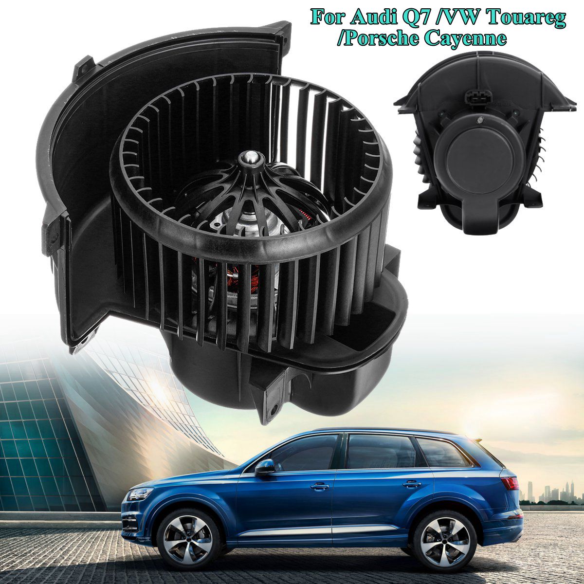 RHD-Front-Right-Heater-Blower-Plastic-Black-Motor--Cage-For-Audi-Q7-VW-Touareg-1482646