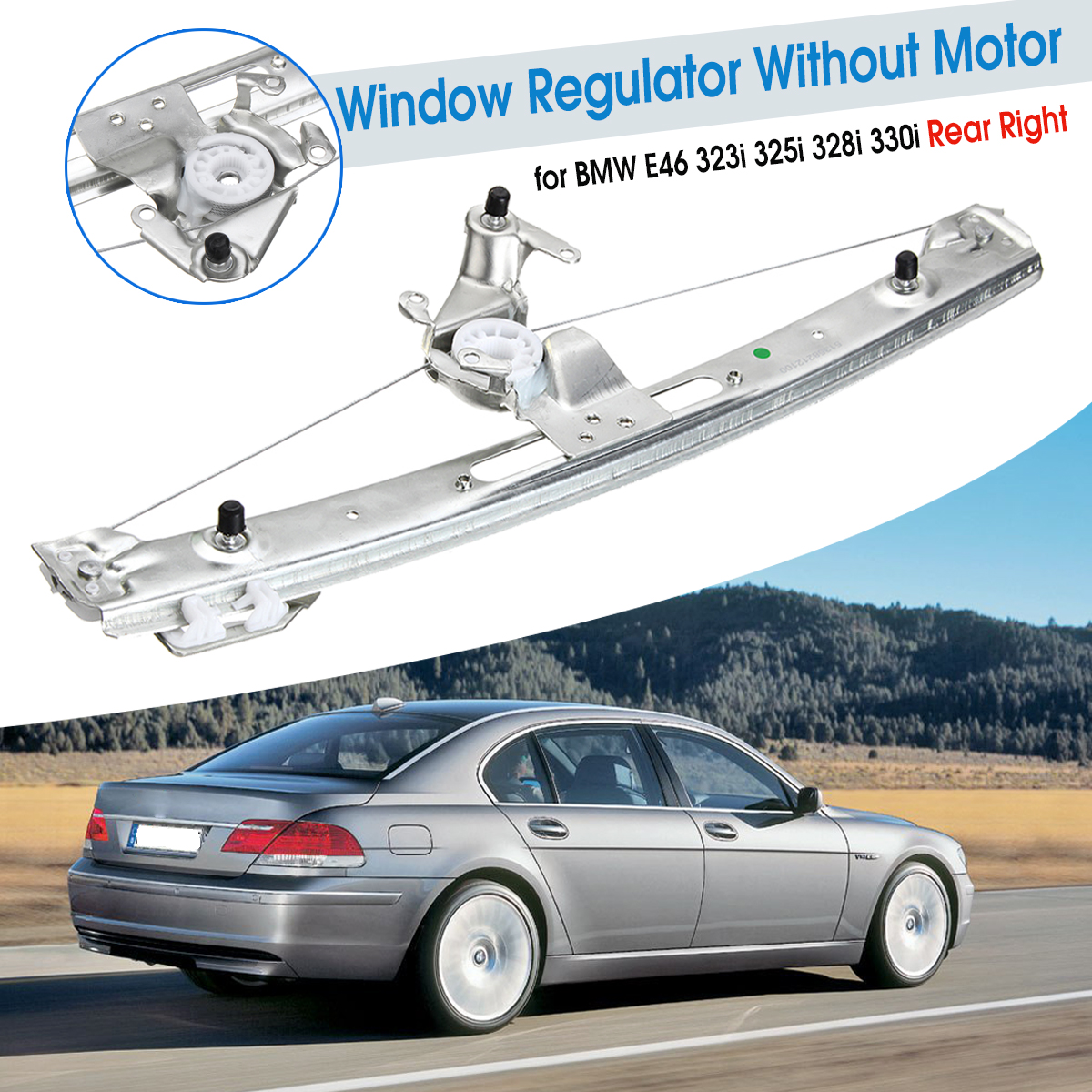 Rear-Right-Power-Window-Regulator-without-Motor-For-BMW-E46-323i-325i-328i-330i-1572683