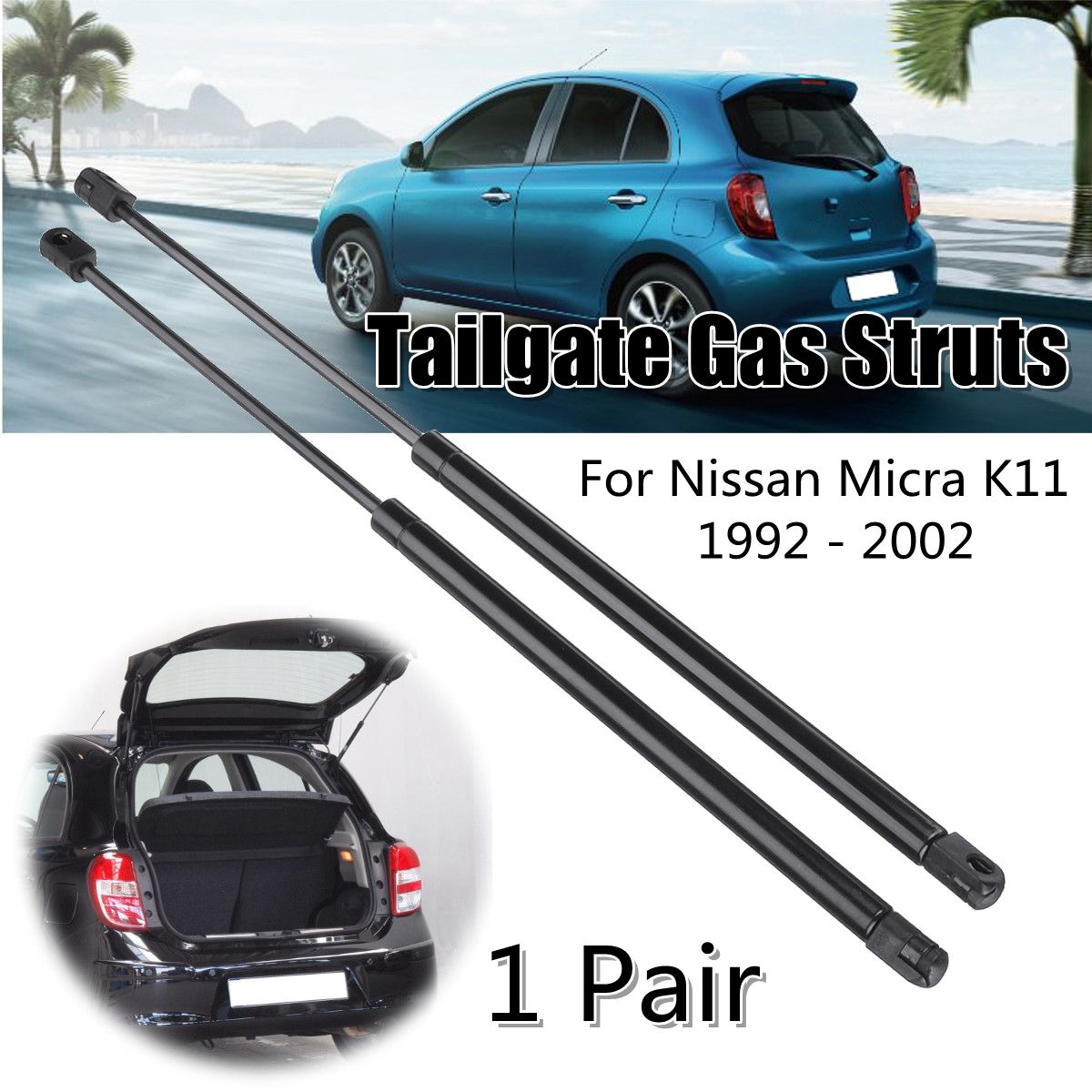 Rear-Tailgate-Boot-Trunk-Gas-Struts-Car-Supports-Shock-for-NISSAN-MICRA-K11-Hatchback-1992-to-2002-1305784