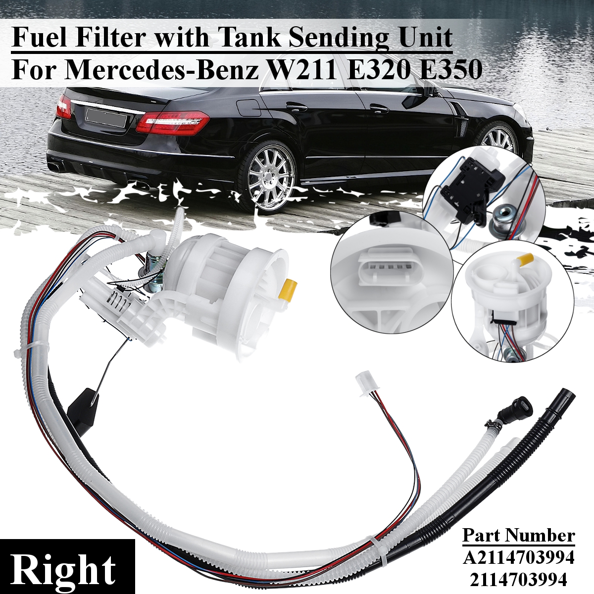 Right-Fuel-Pump-Filter-with-Tank-Sending-Unit-Sender-Sensor-For-Mercedes-Benz-W211-E320-E350-E500-CL-1642172
