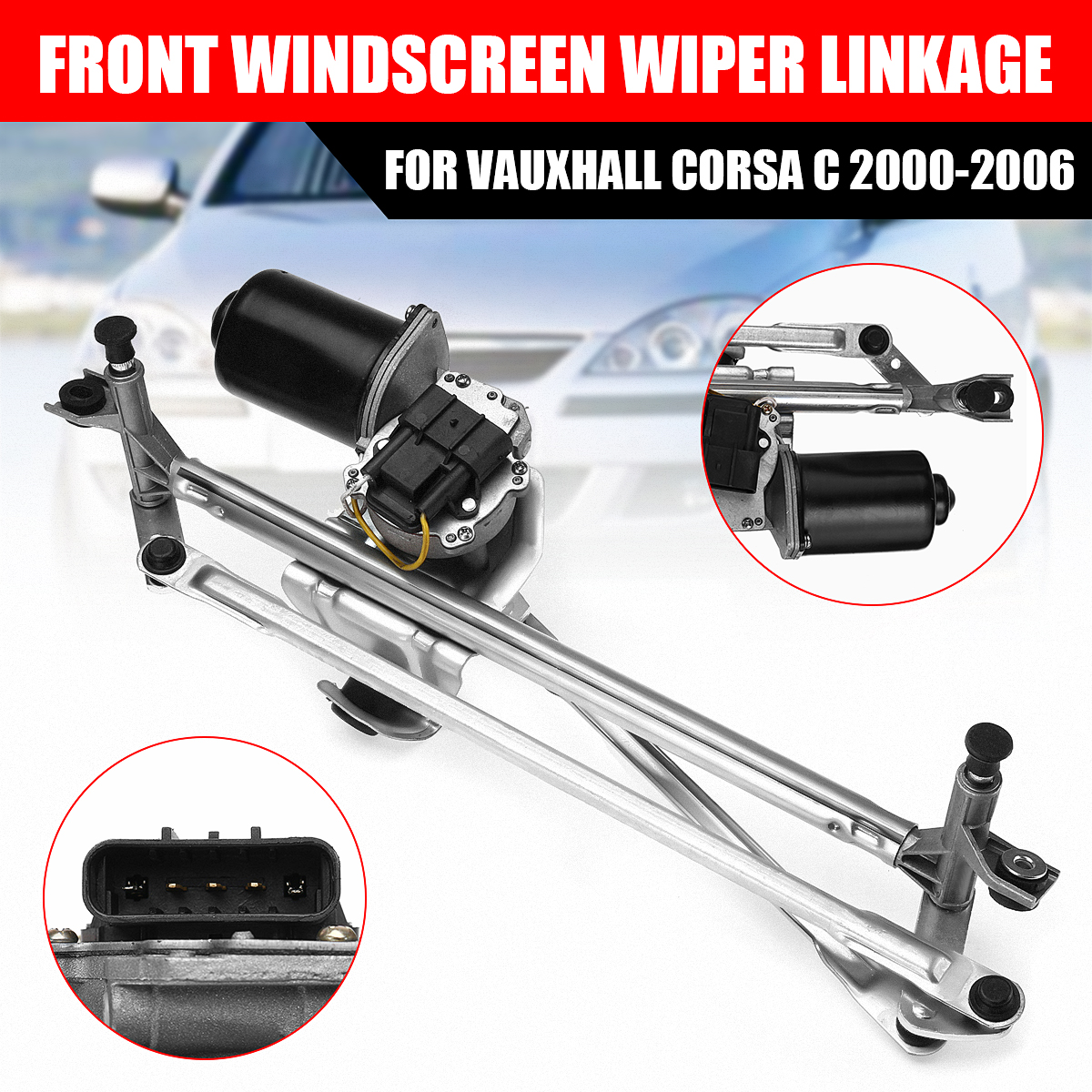 Right-Hand-Drive-Front-Windscreen-Wiper-Motor-Linkage-For-Vauxhall-Corsa-C-2000-2006-Tigra-2004-2010-1603817