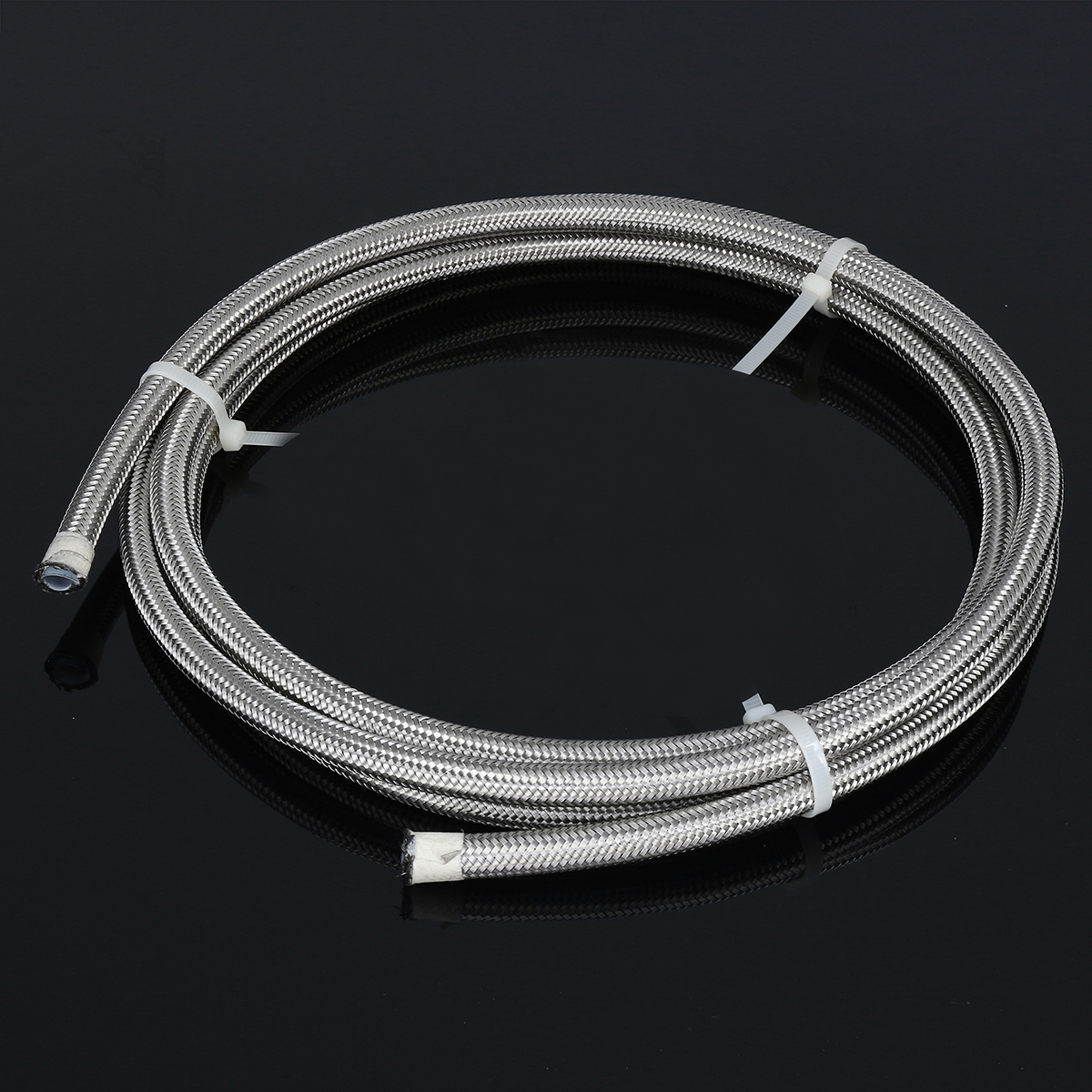Silver-Stainless-Braided-Pipe-Teflon-Gas-Oil-Fuel-Coolant-Hose-6-AN-8mm-1216035