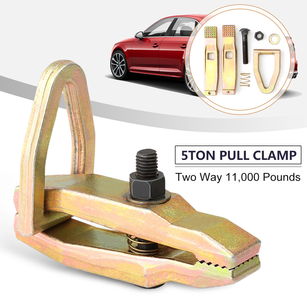 Single-Way-5-Ton-Self-Tightening-Long-Nose-Pull-Clamp-Grips--Auto-Body-Repair-1370674