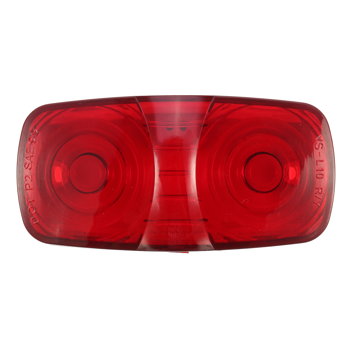 Trailer-Truck-Side-Marker-Clearance-Light-Double-Bullseye-Red-Lens-10-Diode-1592688