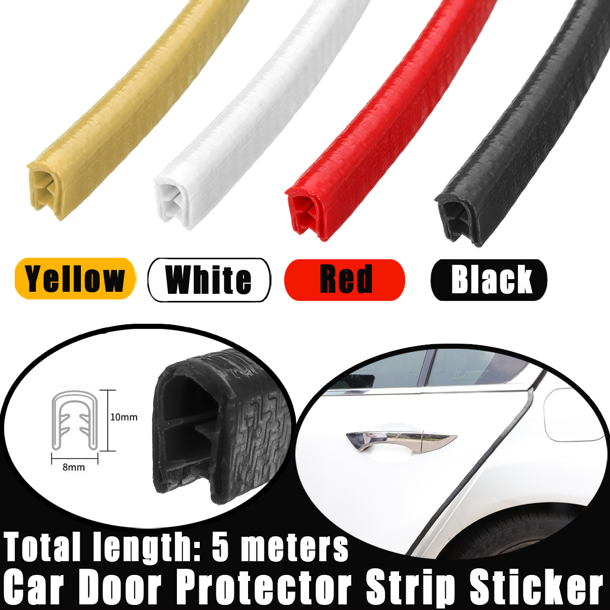 Universal-5-Meters-10x8mm-Rear-Edge-Protector-U-Shape-Rubber-Car-Moulding-Trim-Strip-1598069