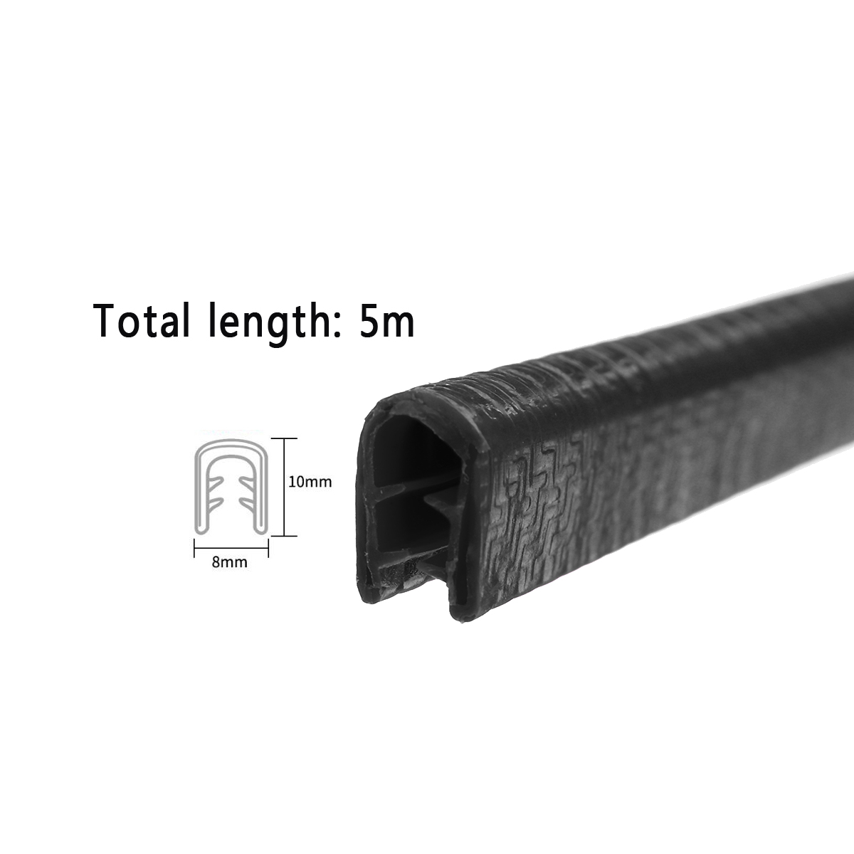 Universal-5-Meters-10x8mm-Rear-Edge-Protector-U-Shape-Rubber-Car-Moulding-Trim-Strip-1598069