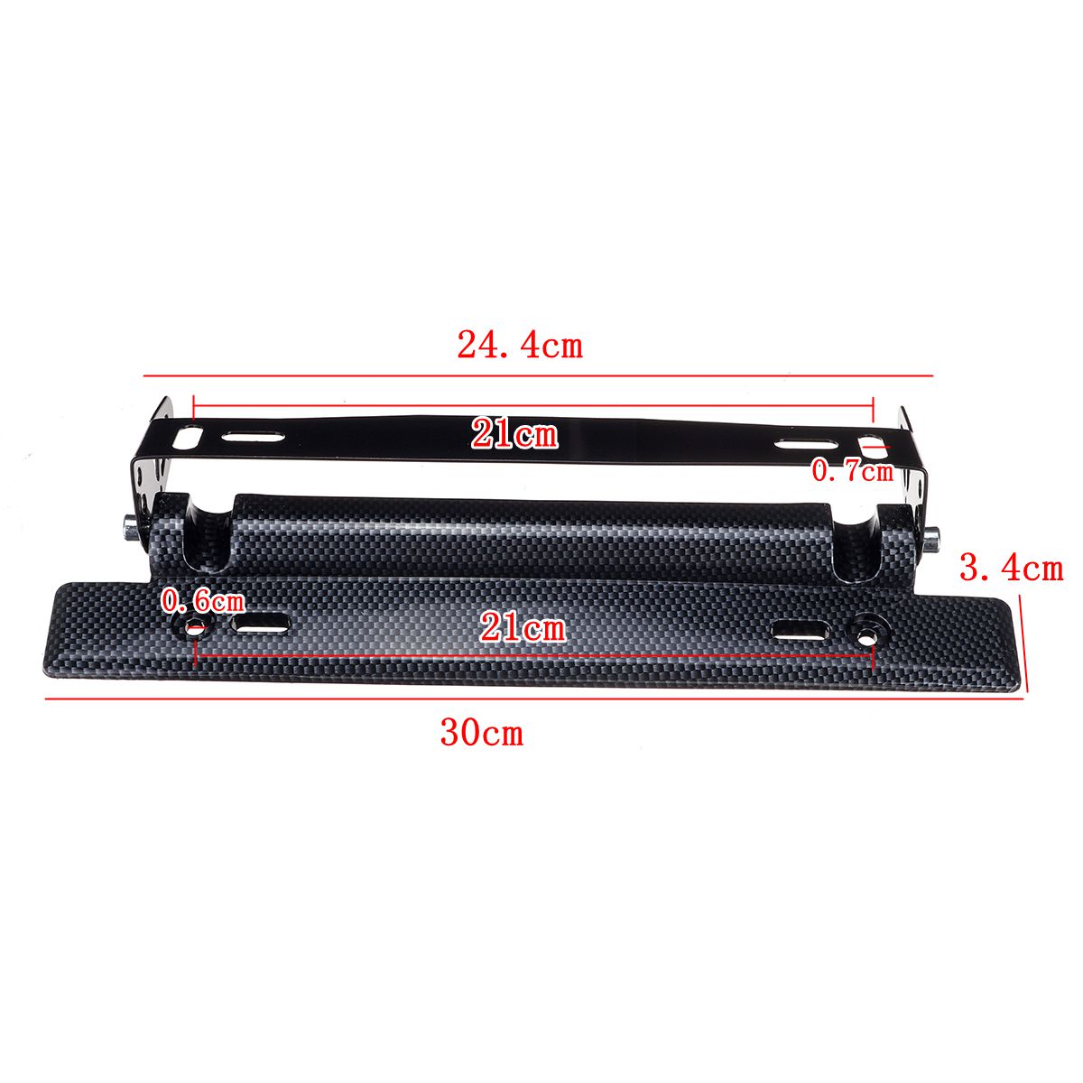 Universal-Car-Adjustable-Carbon-Fiber-License-Plate-Frame-Holder-Bracket-Multi-color-1638653