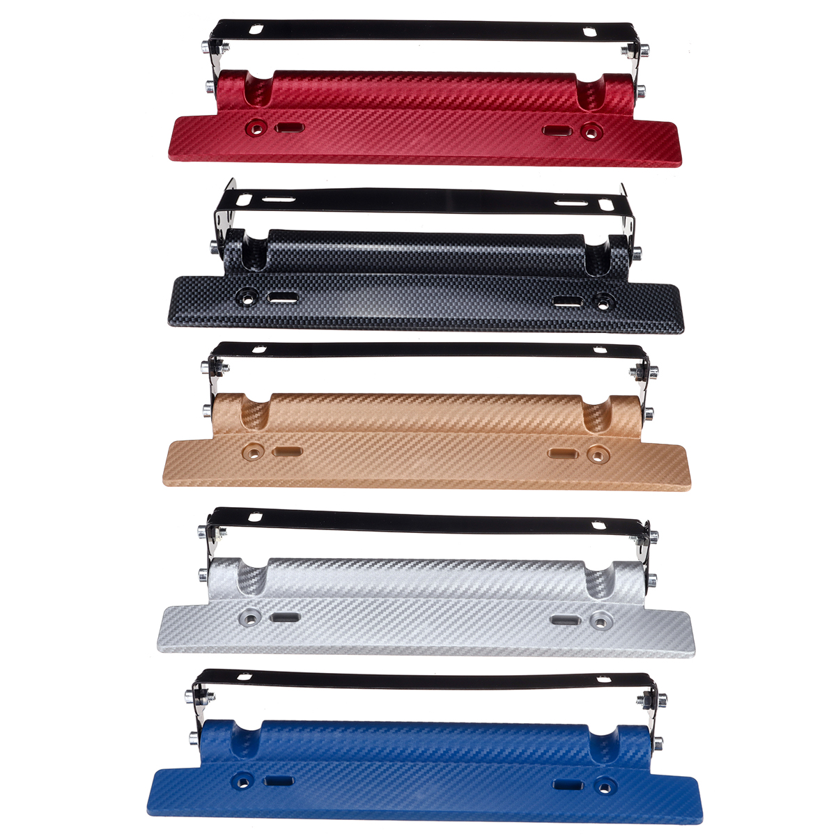 Universal-Car-Adjustable-Carbon-Fiber-License-Plate-Frame-Holder-Bracket-Multi-color-1638653