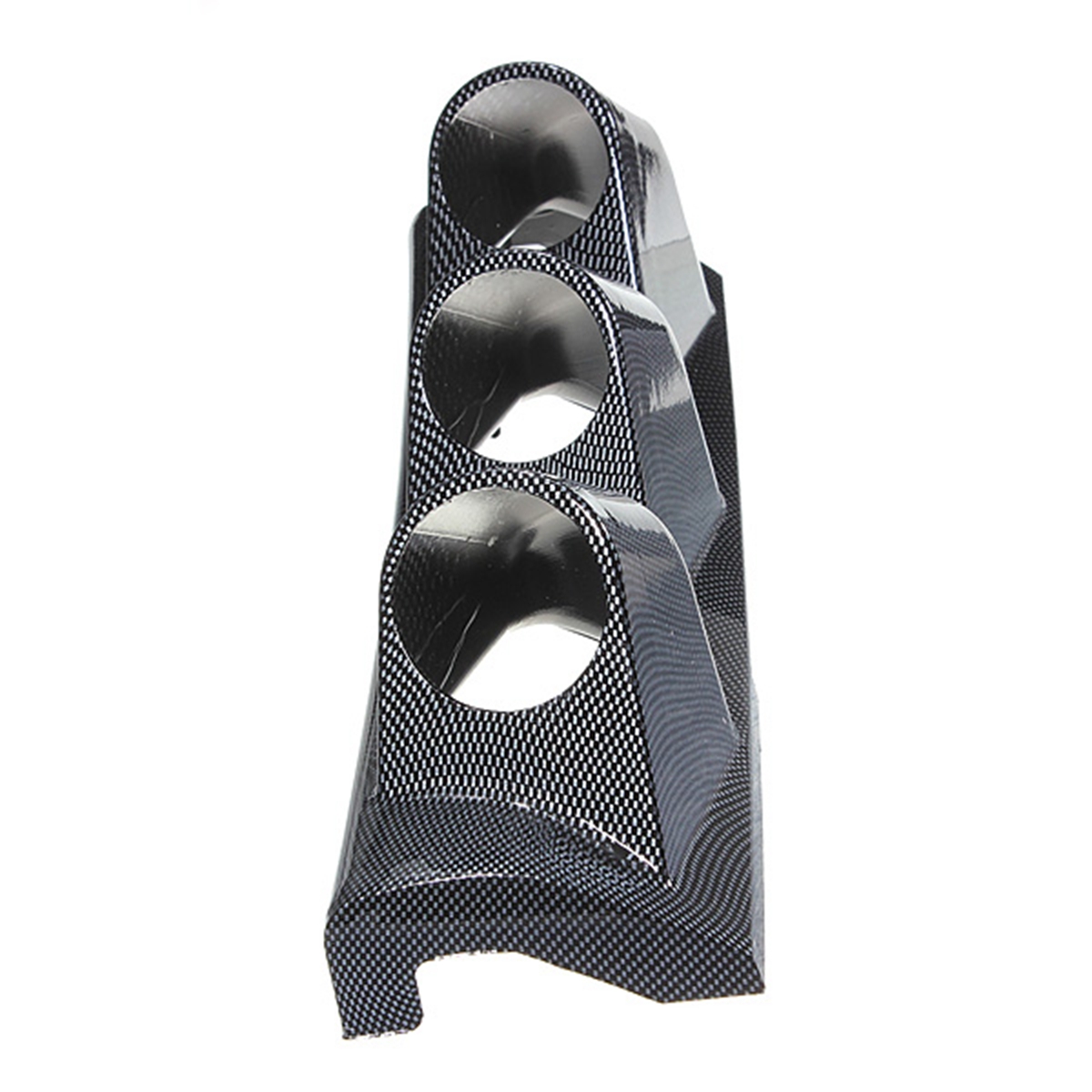 Universal-Carbon-Fiber-Color-52mm-Car-Gauge-Pillar-Triple-3-Hole-Mount-Holder-914090