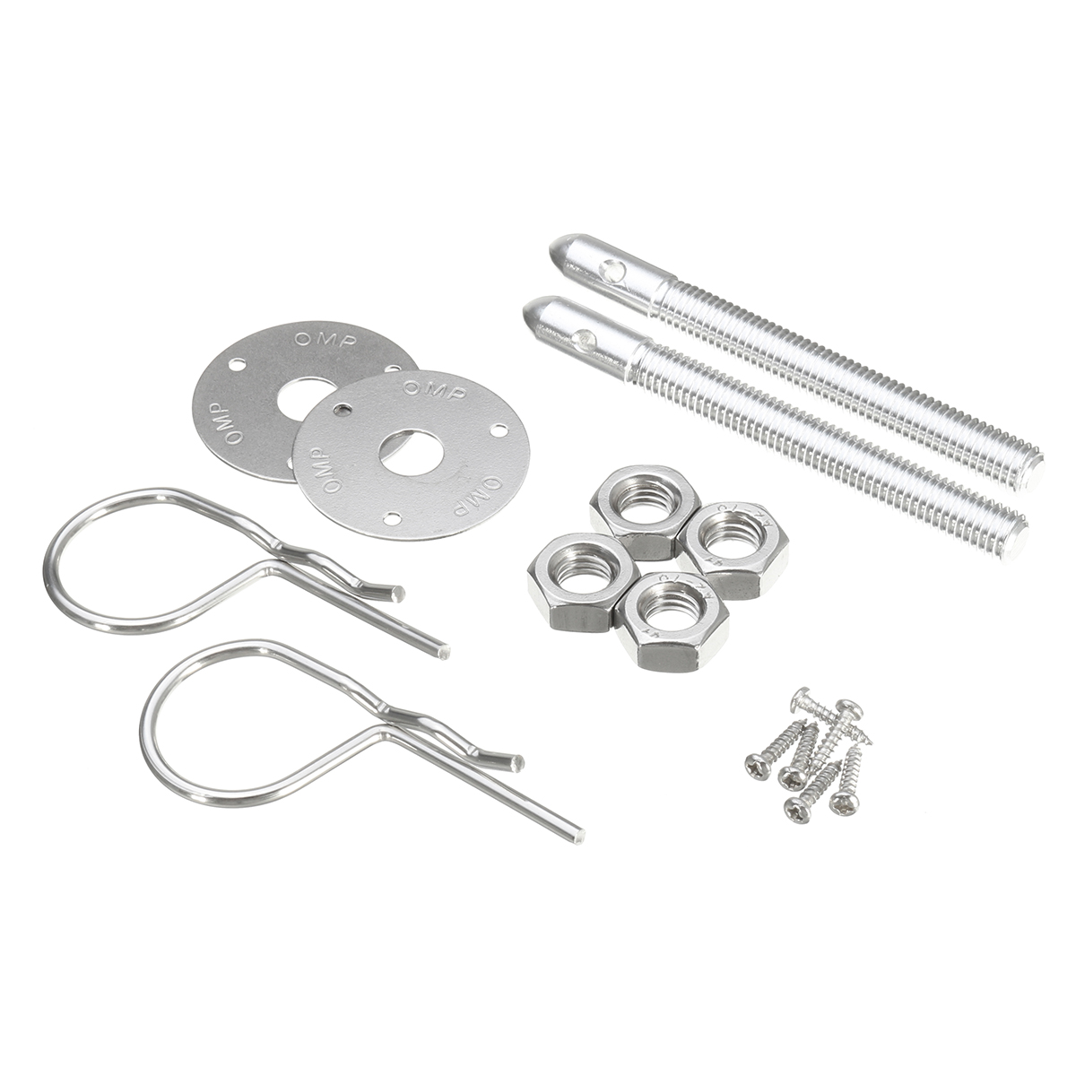 Universal-Muscle-Car-Hair-Locking-Pin-Style-Hood-Pin-Latch-Set-Lanyard-Studs-Set-1186833