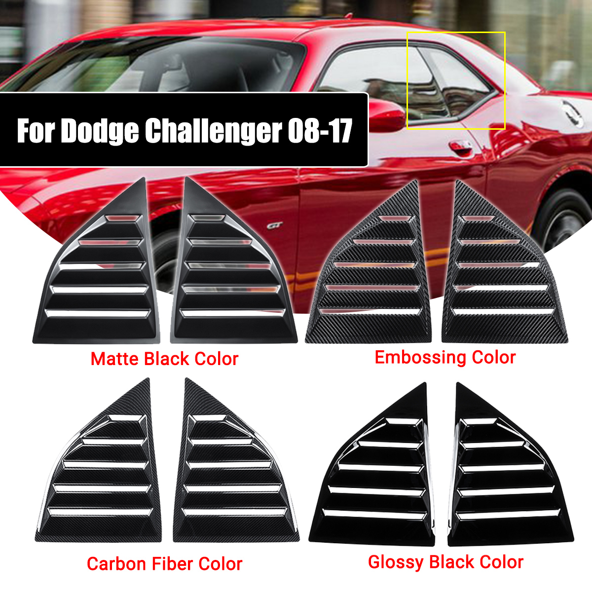 Window-Scoops-Louver-Vent-For-Dodge-Challenger-XE-PP-08-17-1710945