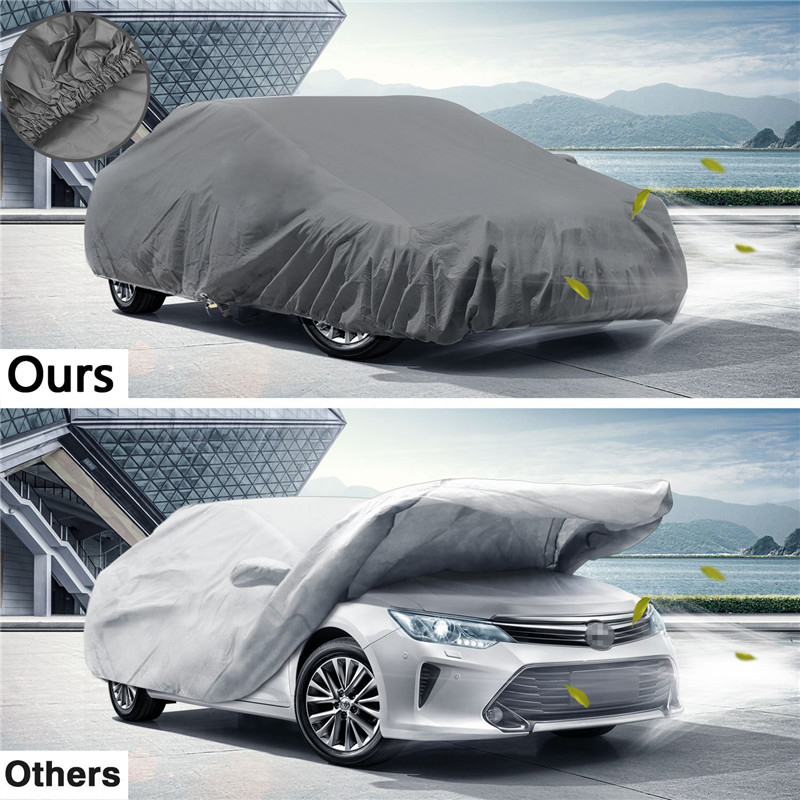 YXL-PEVA-No-Ear-Silver-Gray-Universal-Car-Cover-UV-Resistance-Anti-Scratch-Dust-Dirt-Full-Protection-1345722