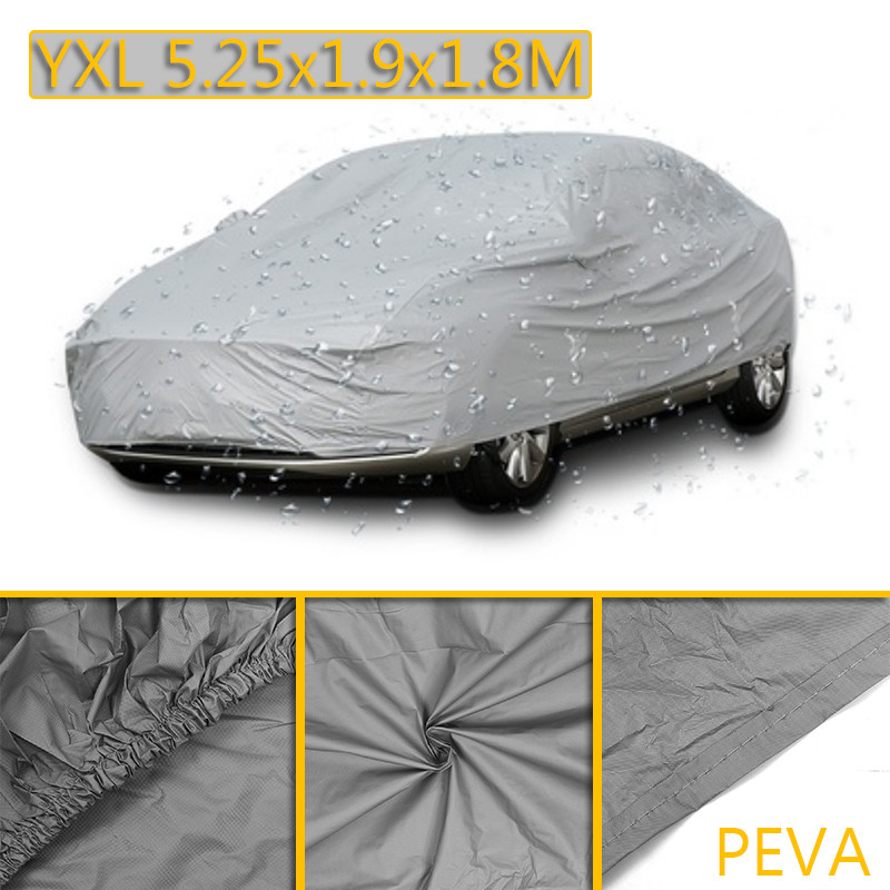 YXL-PEVA-No-Ear-Silver-Gray-Universal-Car-Cover-UV-Resistance-Anti-Scratch-Dust-Dirt-Full-Protection-1345722