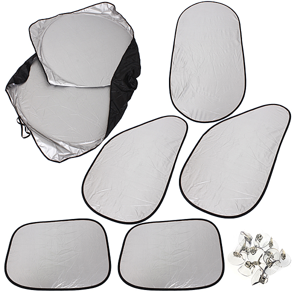 6PCS-Silver-Reflective-Car-Window-UV-Sunshade-Sun-Visor-Cover-Foldable-945489