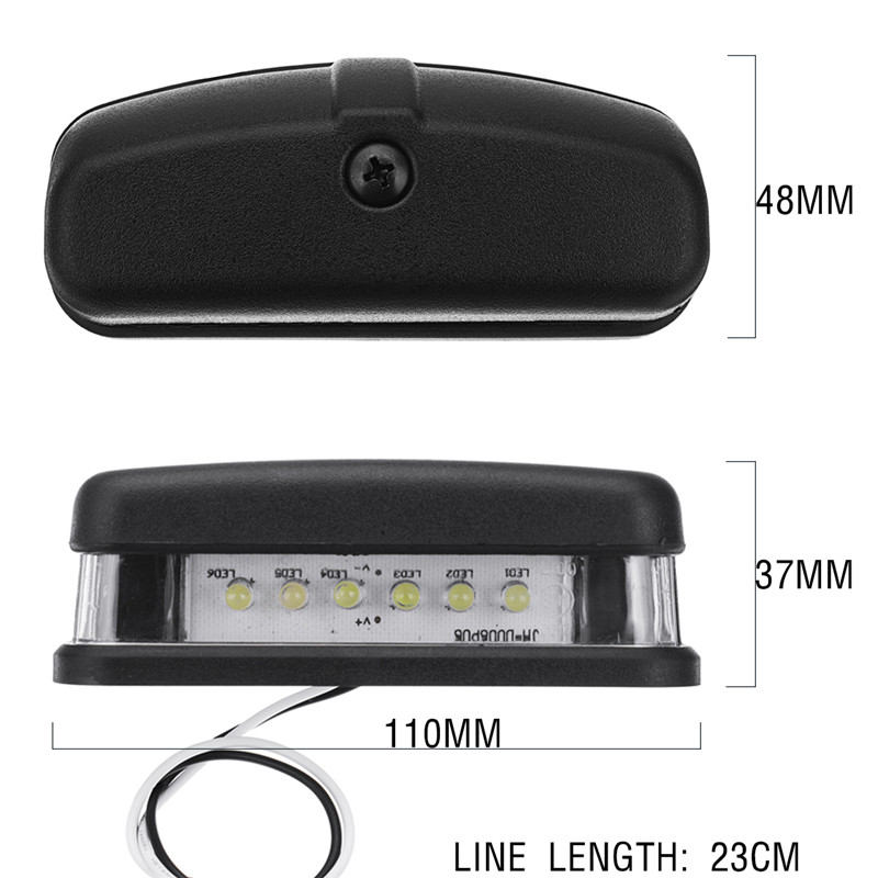 10V-30V-6LED-F5-Car-License-Plate-Lights-for-Truck-Trailer-White-1329962