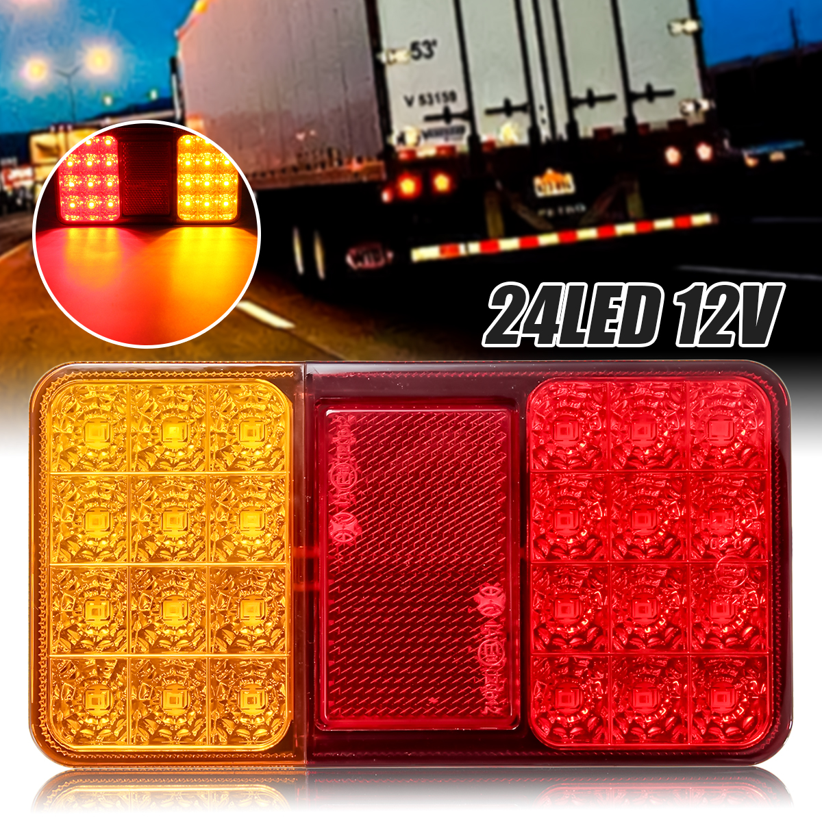 12V-15W-24LED-Car-Rear-Tail-Light-Brake-Stop-Indicator-Lamp-for-Trailers-Trucks-Utes-Boats-Caravans-1332293