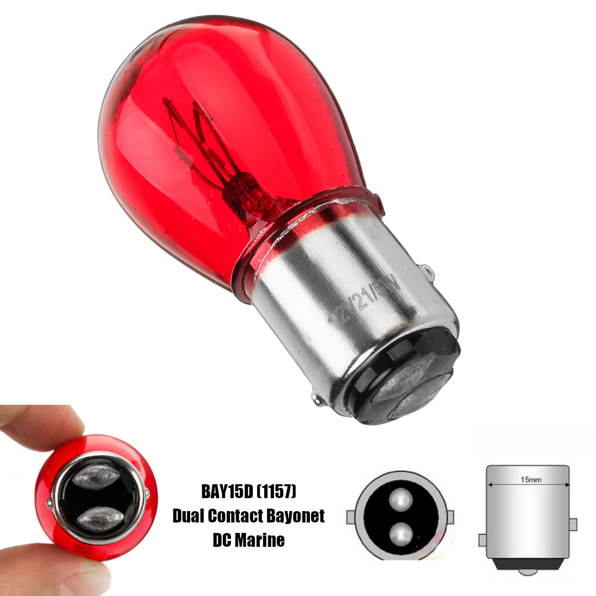 12V-215W-BAY15D-1157-Car-Brake-Lights-Indicator-Stop-Tail-Lamp-Red-1340318