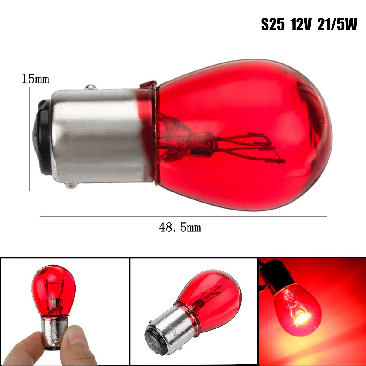 12V-215W-BAY15D-1157-Car-Brake-Lights-Indicator-Stop-Tail-Lamp-Red-1340318