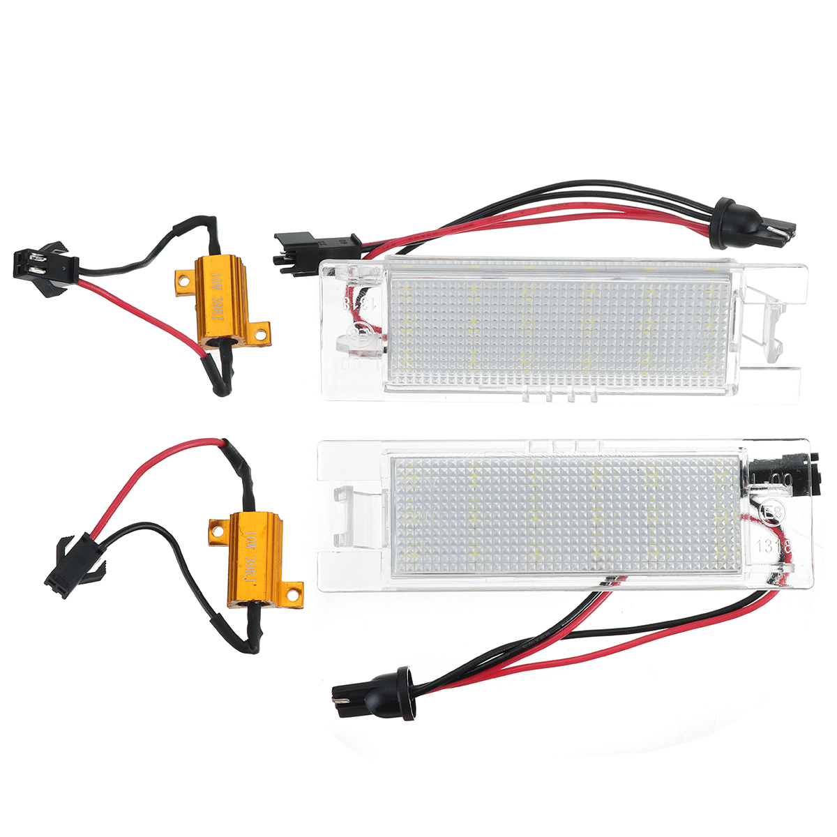 12V-4W-18LED-Canbus-License-Number-Plate-Light-6500K-White-For-Alfa-Romeo-147-156-159-166-Brera-MiTo-1798413