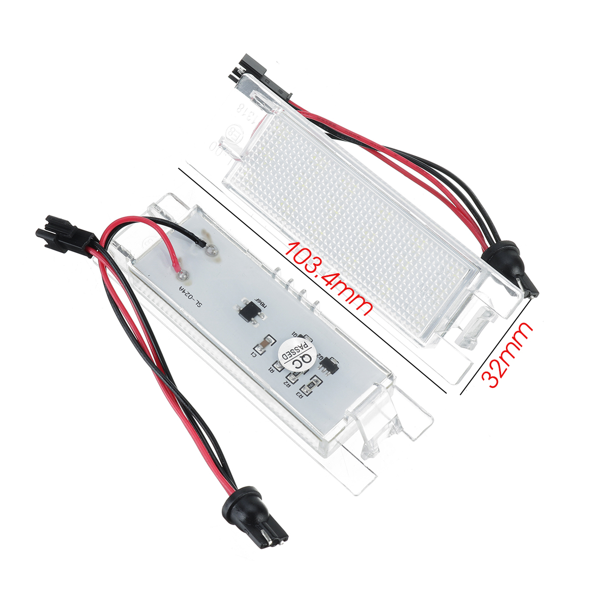 12V-4W-18LED-Canbus-License-Number-Plate-Light-6500K-White-For-Alfa-Romeo-147-156-159-166-Brera-MiTo-1798413