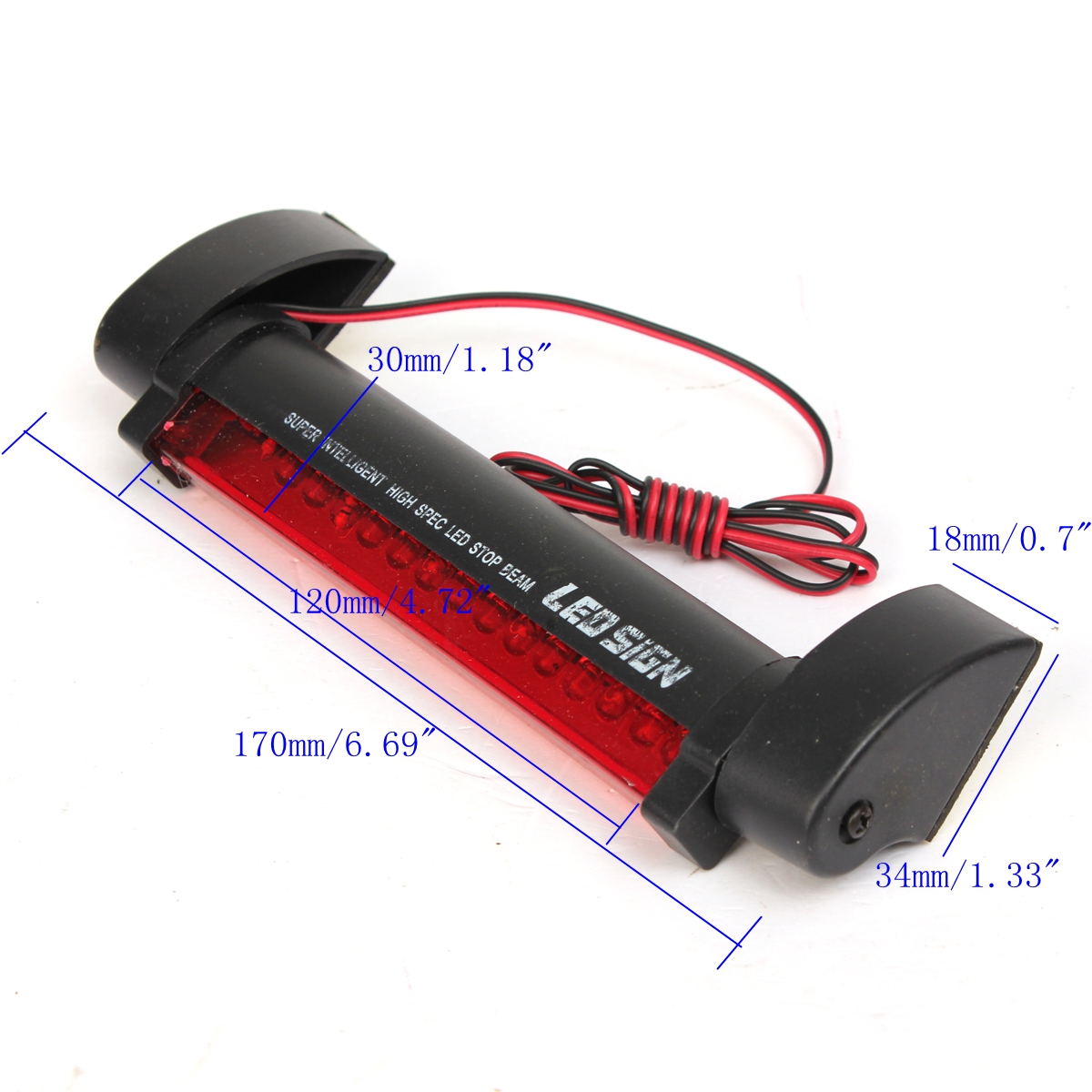 12V-Universal-Red-14-LED-Car-Auto-Third-3rd-Brake-Rear-Tail-Light-High-Mount-Fog-Stop-Warning-Lamp-980340