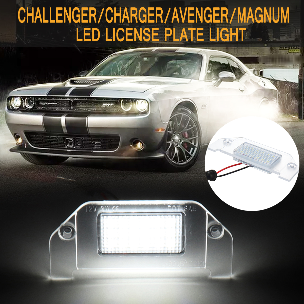 18-LED-Car-License-Plate-Light-Lamp-for-Dodge-Charger-Avenger-Magnum-Challenger-Dart-1417409