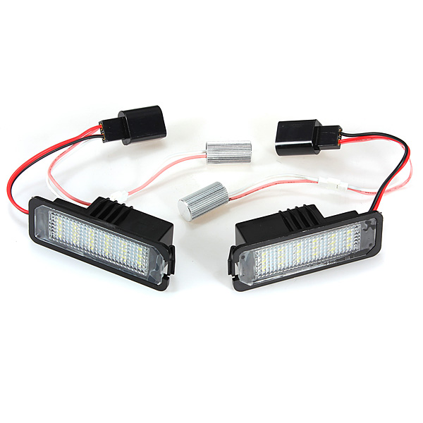 18-SMD-LED-License-Number-Plate-Light-for-VW-Golf-Mk4-MK5-Passat-Polo-910219