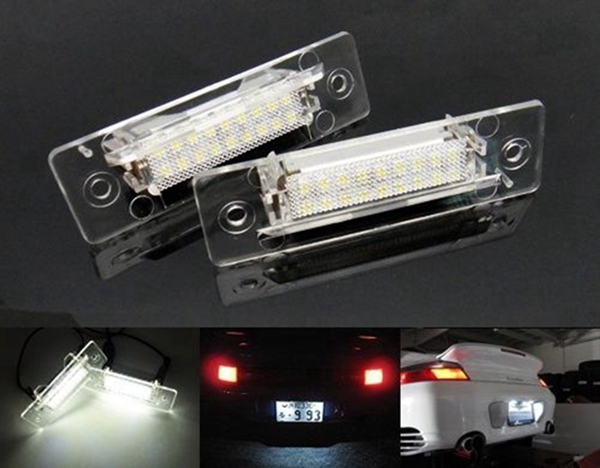 2-X-White-LED-Number-License-Plate-Light-Lamp-For-Porsche-911-Carrera-E-marked-984291