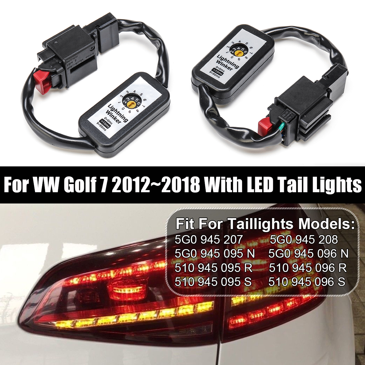 2PCS-Dynamic-Car-LED-Tail-Light-Add-on-Module-No-Error-For-VW-Golf-7-20122018-1616175