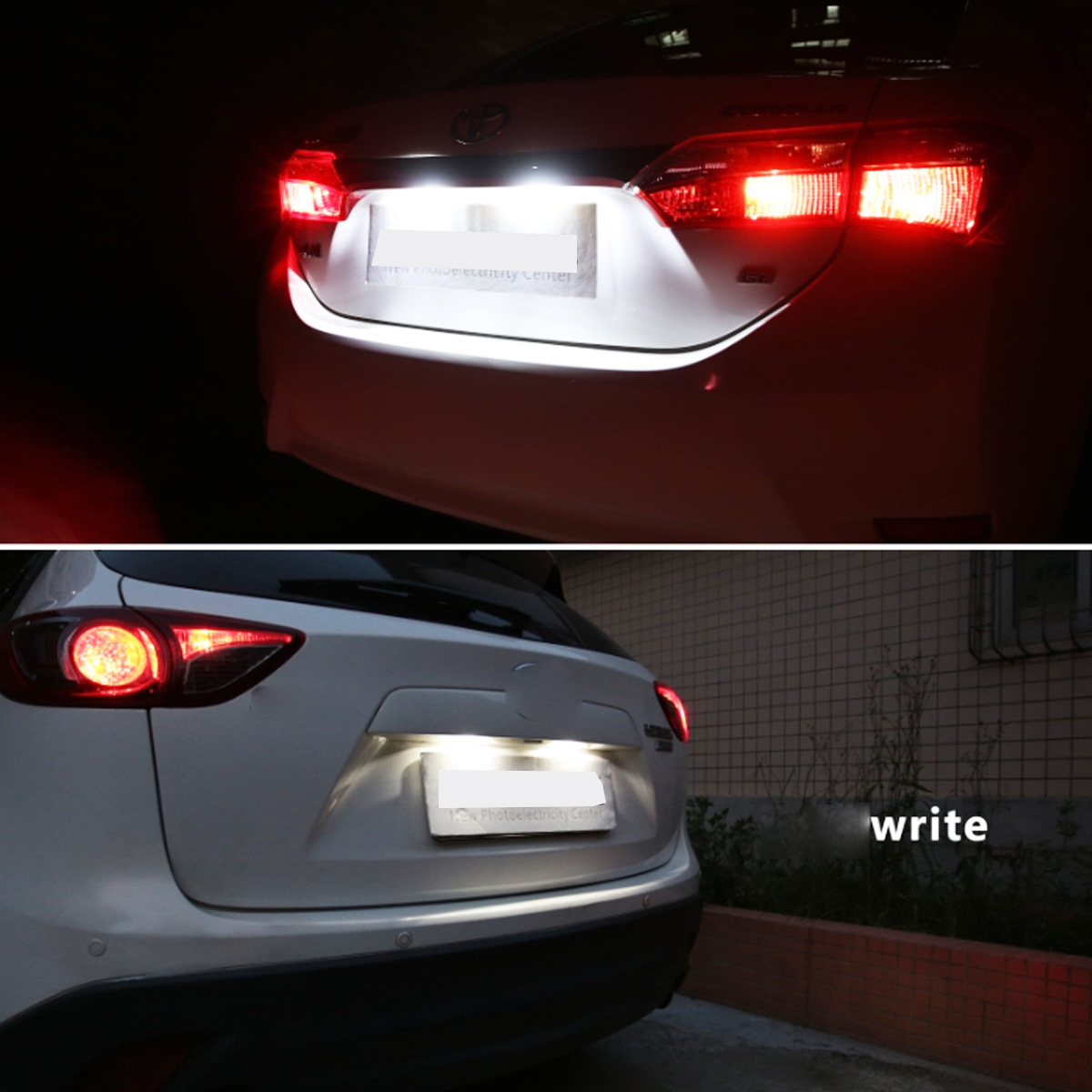 2PCS-LED-License-Number-Plate-Lights-White-for-VW-Audi-Seat-1553157