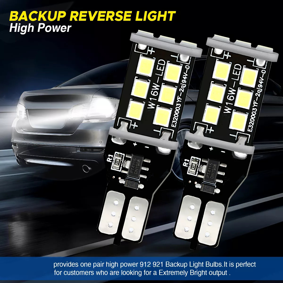 2PCS-T15-W16W-Car-LED-Backup-Reverse-Lights-Bulb-CANBUS-Error-Free-72W-1200LM-White-1566373