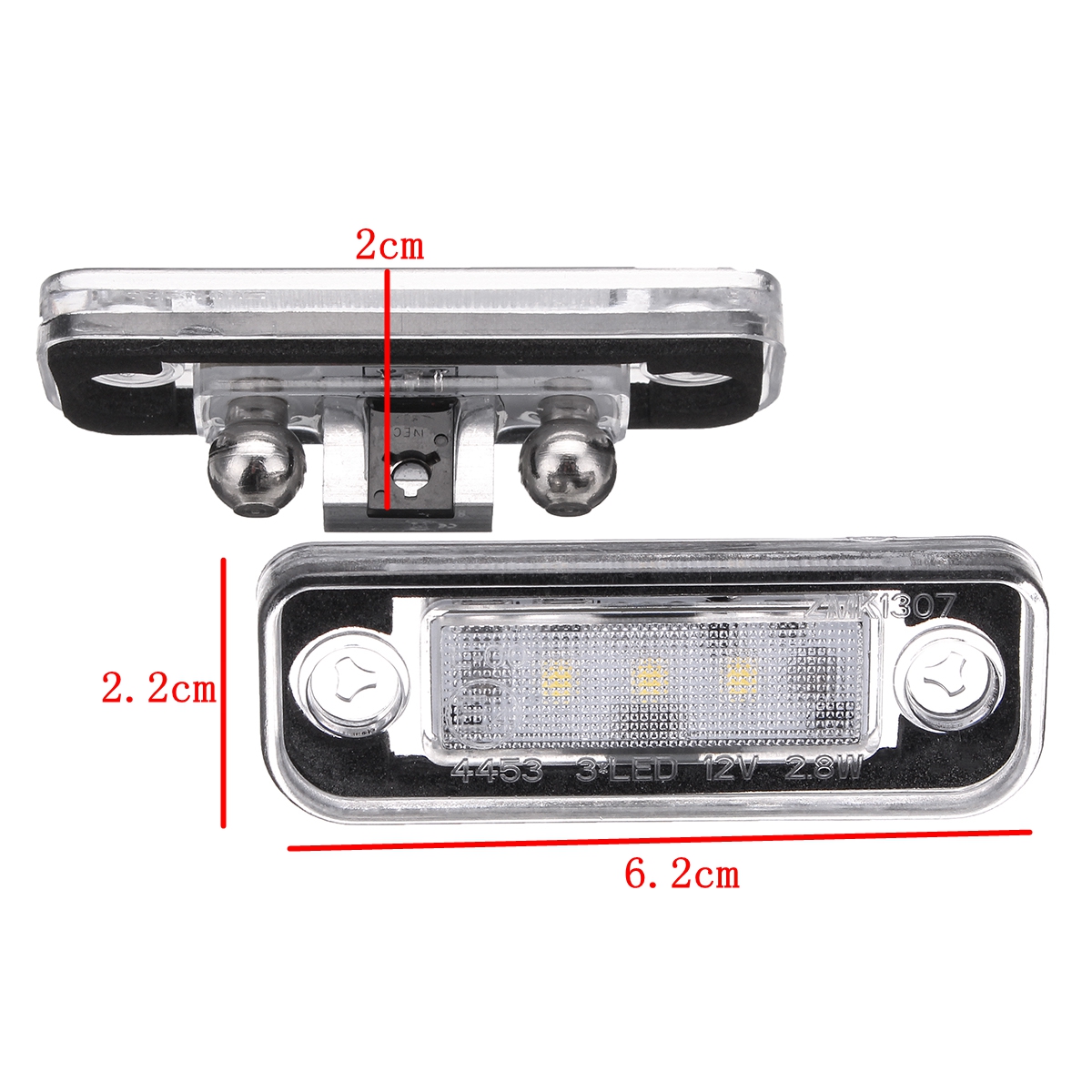 2Pcs-3-SMD-LED-7000K-License-Plate-Lights-Lamps-For-Benz-C-E-Class-CLS-SLK-W211-S211-1269265