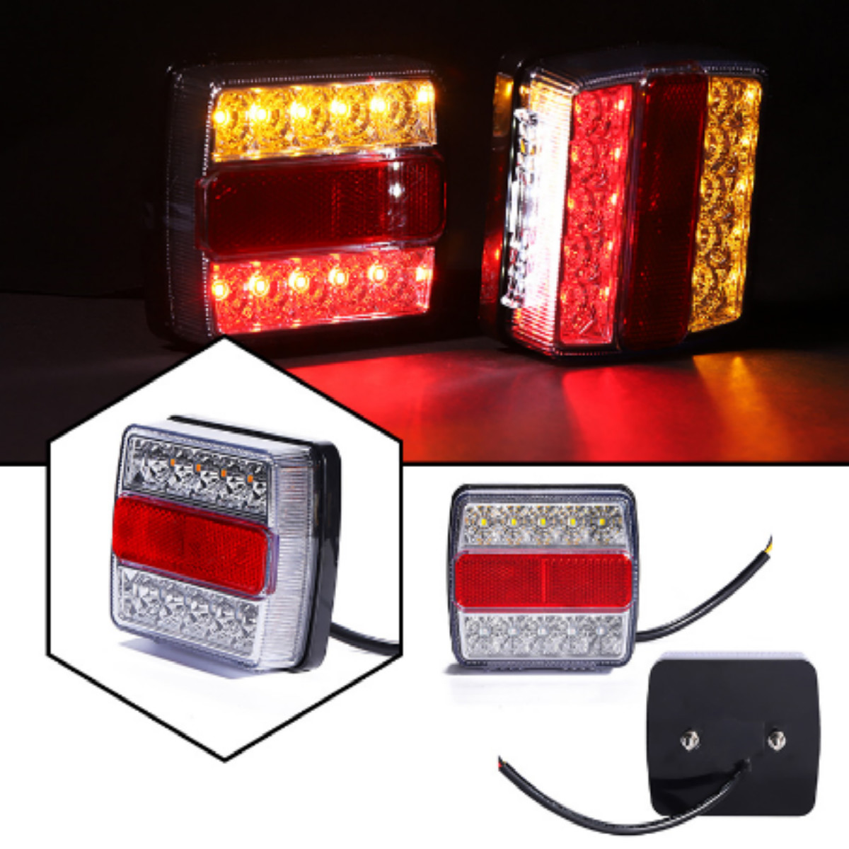 2Pcs-Car-16LED-Square-Tail-Turn-Signal-Lamp-Brake-Light-Waterproof-For-Trailer-Truck-Boat-1597337