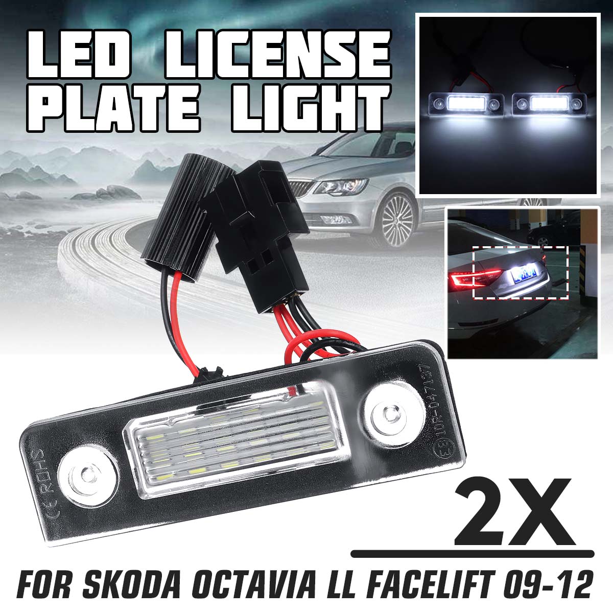 2Pcs-LED-License-Plate-Lights-White-for-Skoda-Octavia-ll-Facelift-2009-2012-1656292