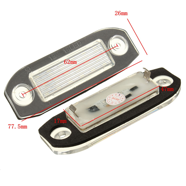 2x-LED-Licence-Number-Plate-Light-For-Volvo-C70-S40-S60-V50-V60-V70-XC60-XC90-1022908