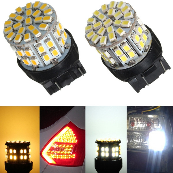 3W-T20-7443-1206-W215W-LED-Brake-Light-50SMD-Car-Stop-Parking-Lamp-Bulb-White-1099463