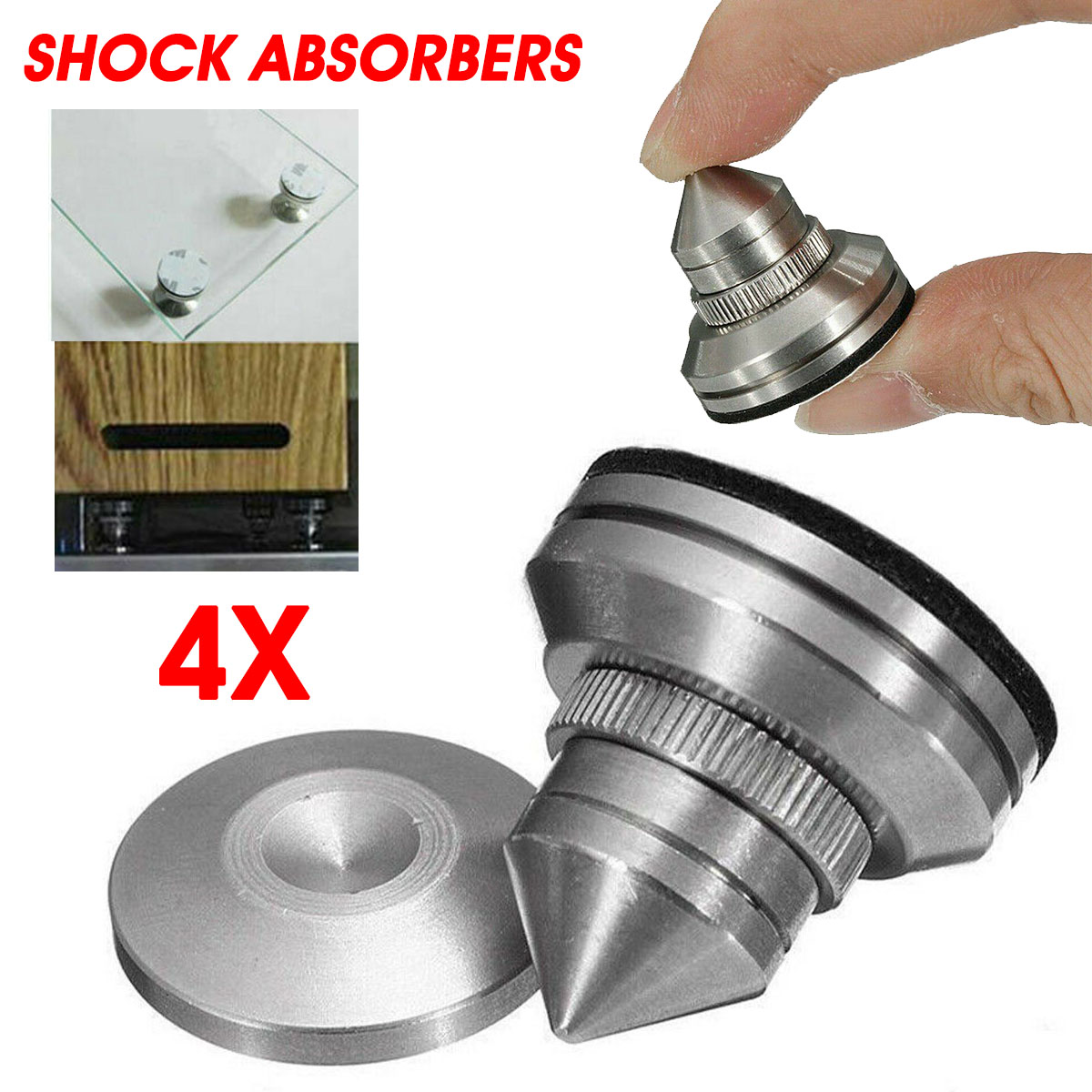 4pcs-Brass-Shock-Absorber-Speaker-Spike--Pad-Base-Amplifier-Isolation-Cone-Stand-Feet-1613292