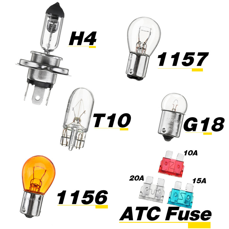 8Pcs-H4-H7-H1-1156-1157-G18-Car-Fuse-Replacement-Light-Bulb-Kit-Halogen-Lamp-Universal-1339261