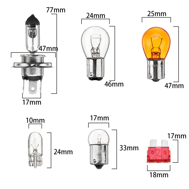 8Pcs-H4-H7-H1-1156-1157-G18-Car-Fuse-Replacement-Light-Bulb-Kit-Halogen-Lamp-Universal-1339261