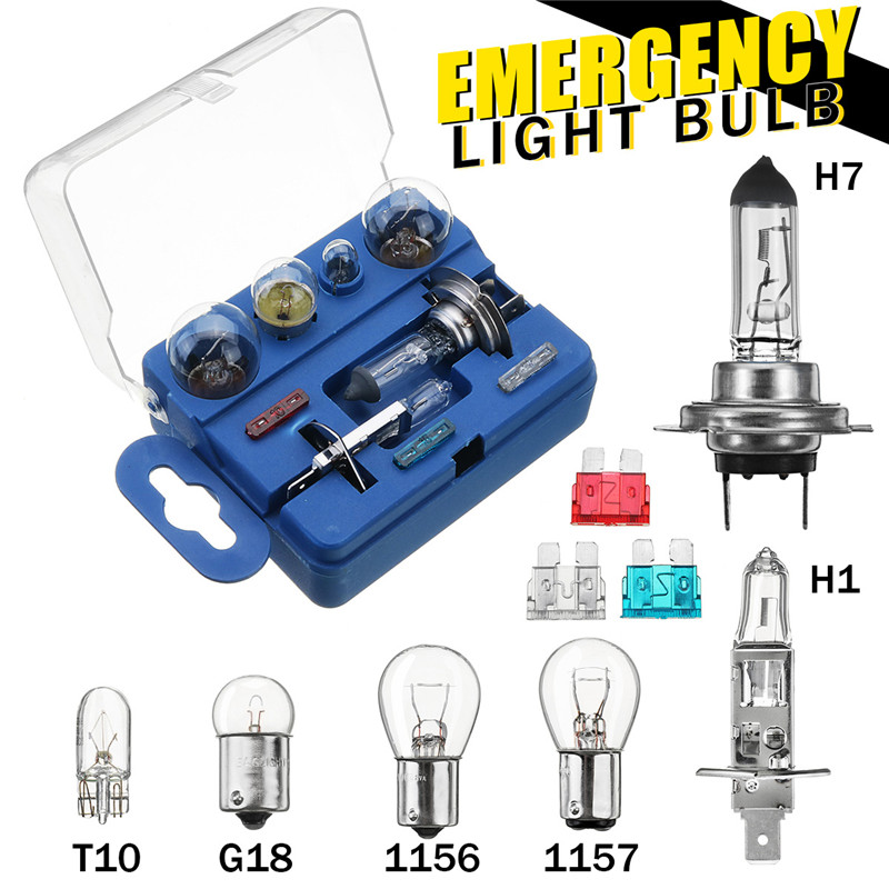 9Pcs-H4-H7-H1-1156-1157-G18-Car-Fuse-Replacement-Light-Bulb-Kit-Halogen-Lamp-Universal-1339260