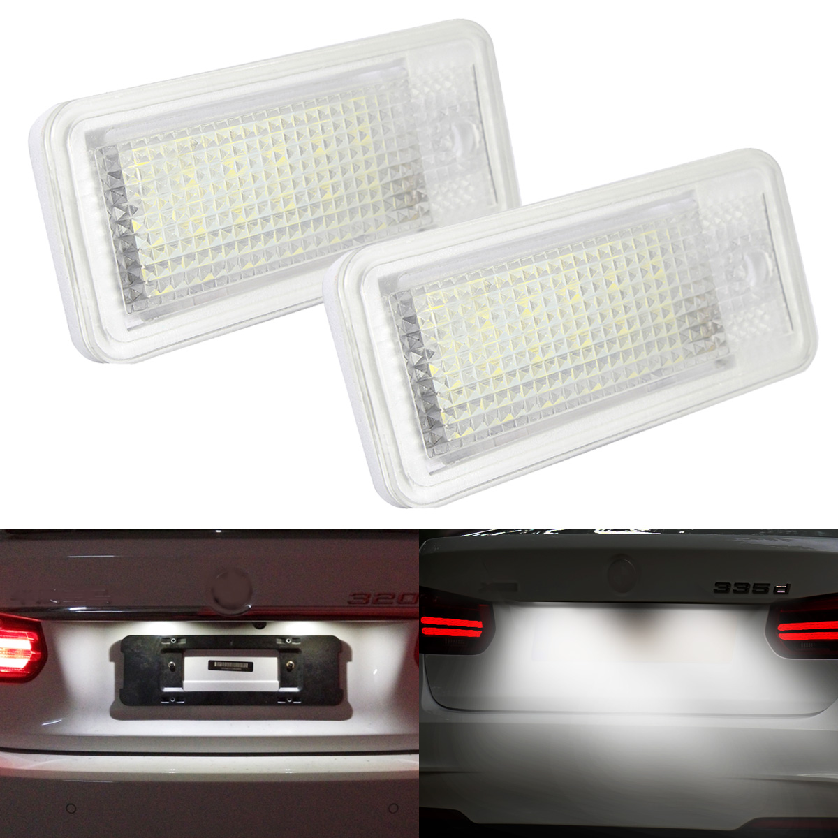 AMBOTHER-LED-License-Plate-Lights-White-2PCS-For-Audi-A3-A4-A5-A6-Q7-1561576