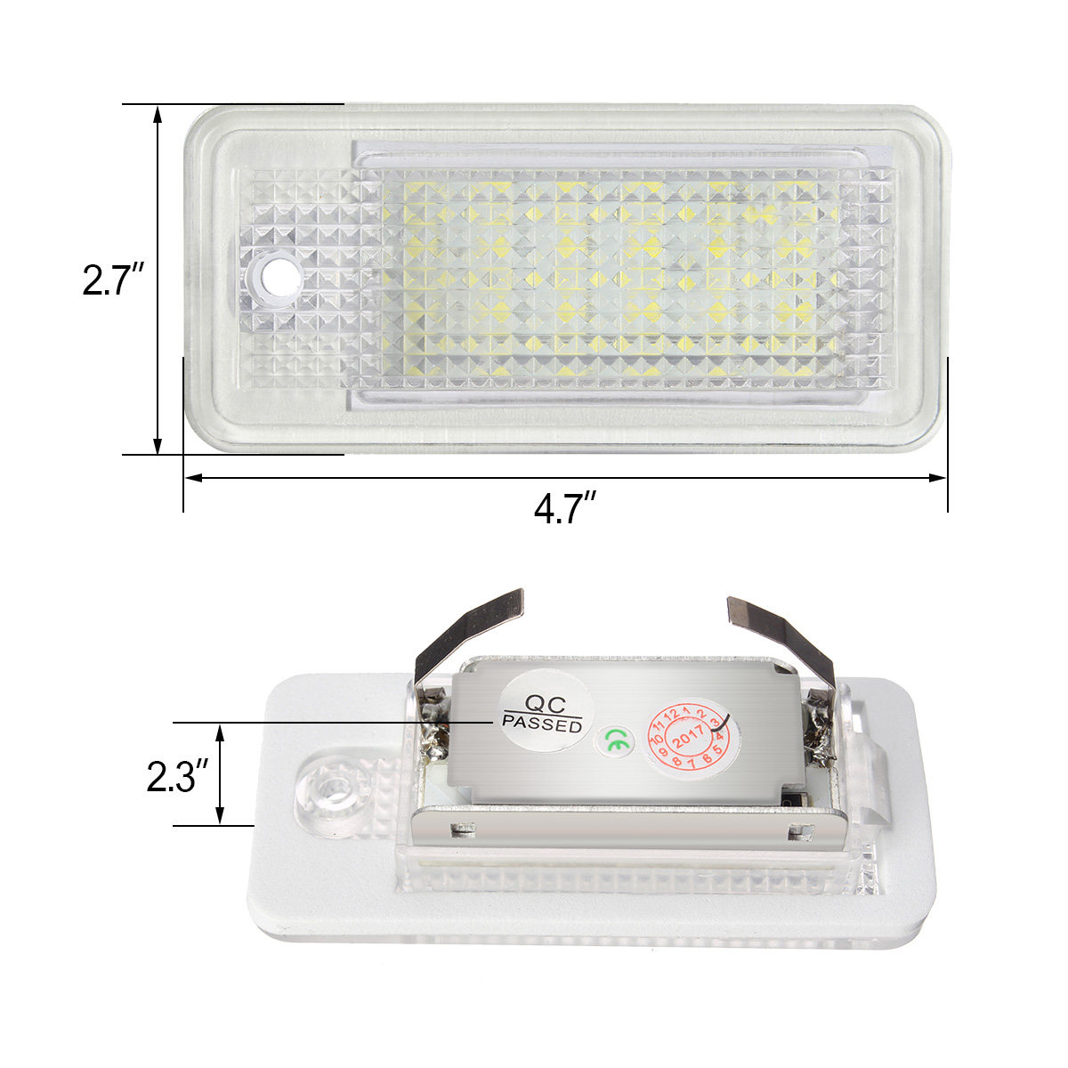 AMBOTHER-LED-License-Plate-Lights-White-2PCS-For-Audi-A3-A4-A5-A6-Q7-1561576