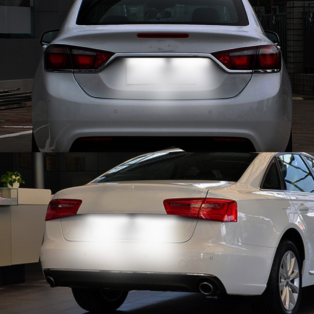 AMBOTHER-LED-License-Plate-Lights-White-2PCS-For-Audi-A3-A4-A5-A6-Q7-1561576