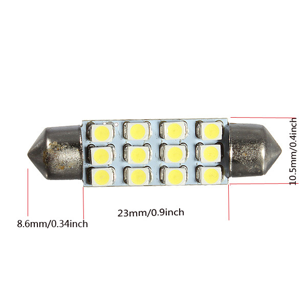Car-Dome-12-LED-1210-3528-SMD-Light-Lamp-Bulb-Interior-White-910555