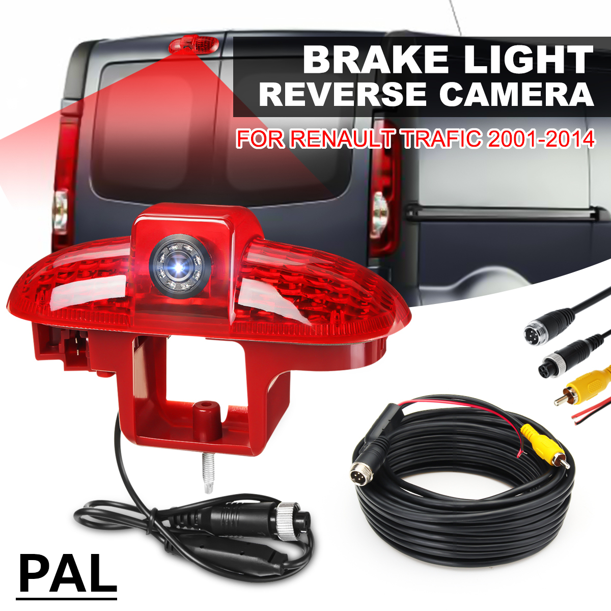 Car-LED-High-Mount-Stop-Lamp-3RD-Brake-Light-with-Rear-View-Camera-for-Renault-Trafic-2001-2014-Euro-1469529