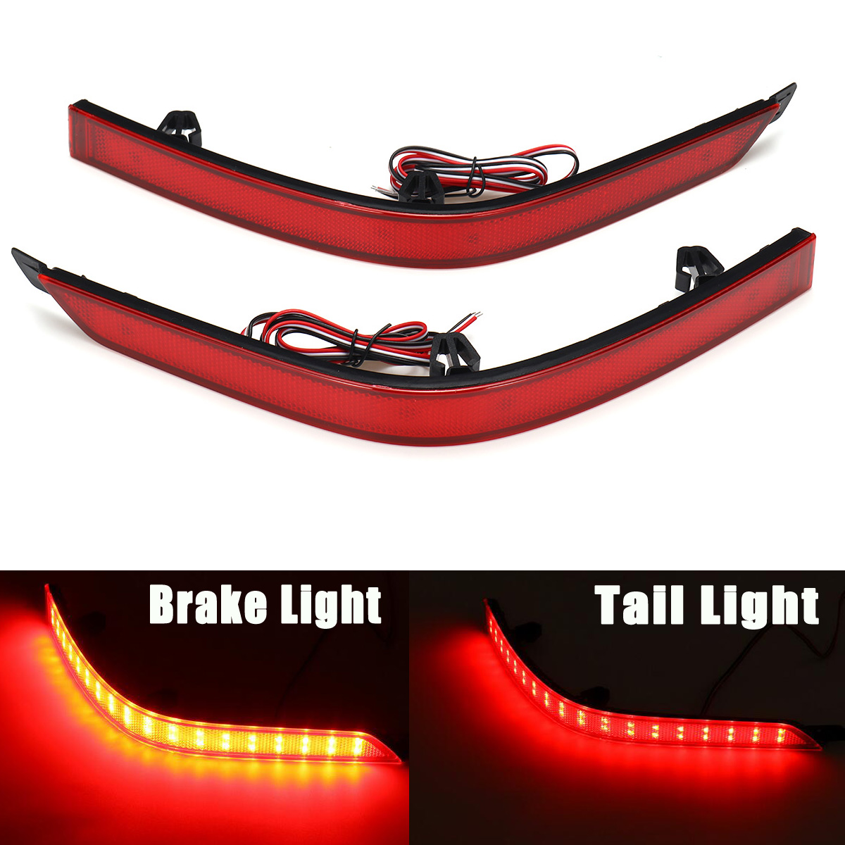 Car-LED-Rear-Bumper-Reflector-Lights-Tail-Brake-Lamps-For-VW-T6-Tranporter-Multivan-1602095