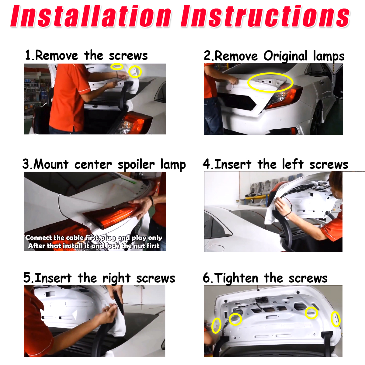 Car-LED-Tail-light-Rear-Wing-Brake-Lights-JDM-Style-For-Honda-Civic-Sedan-ONLY-2016-2017-1512819